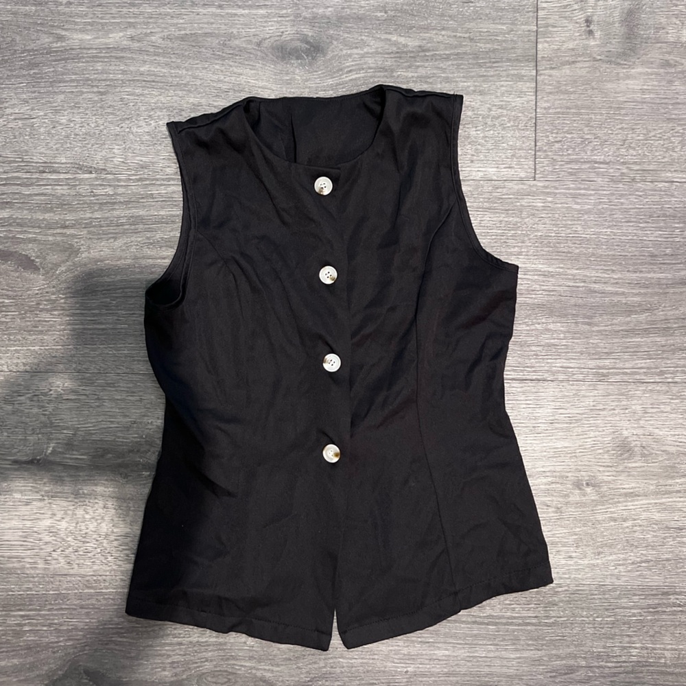 SHEIN Black Button-Front Women's Top